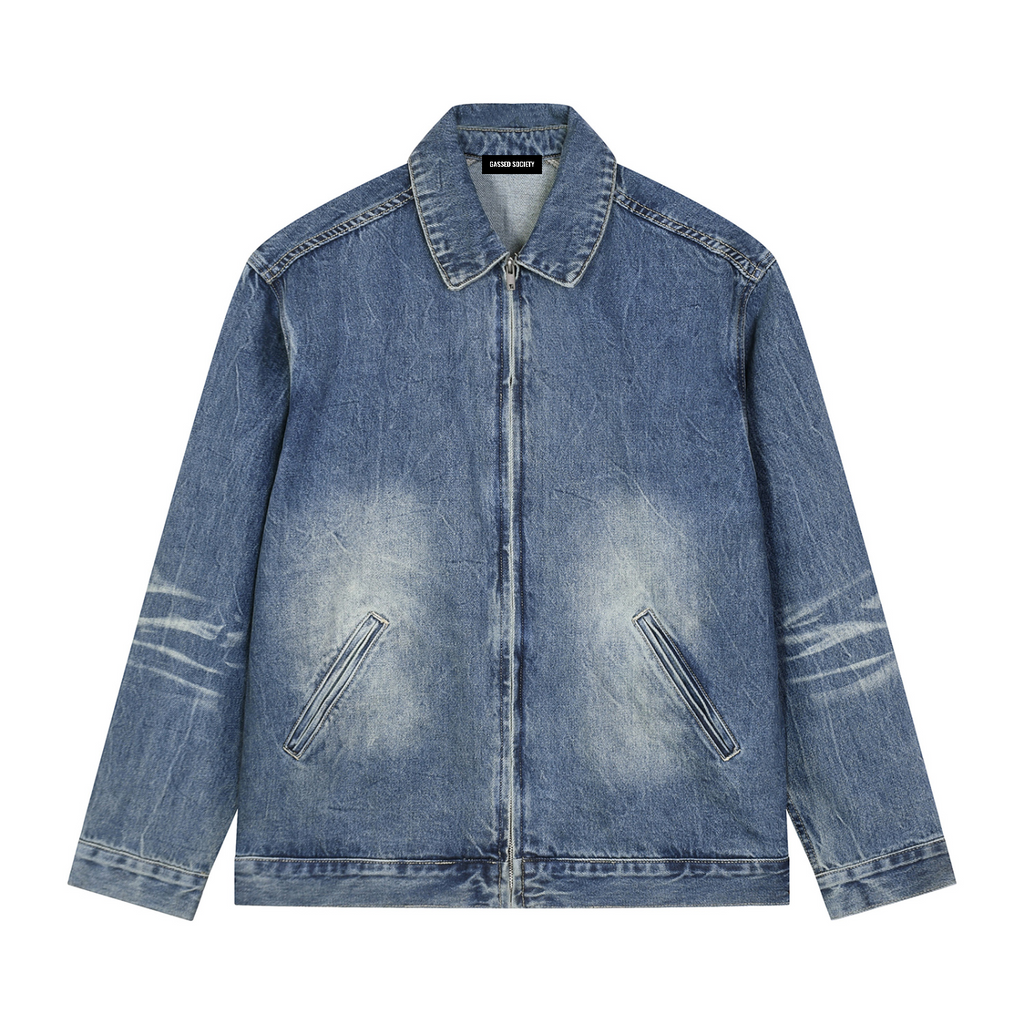 OEM Vintage Washed Denim Jacket Unisex