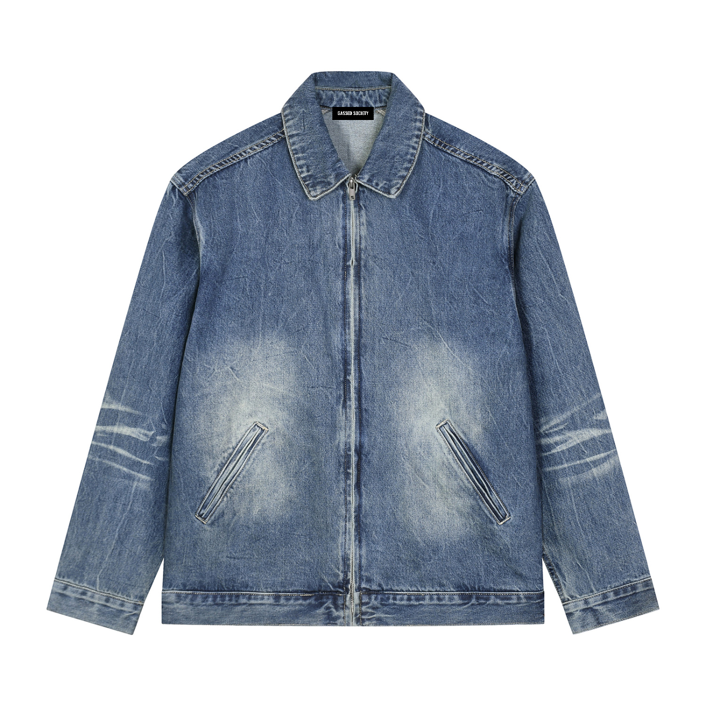 OEM Vintage Washed Denim Jacket Unisex