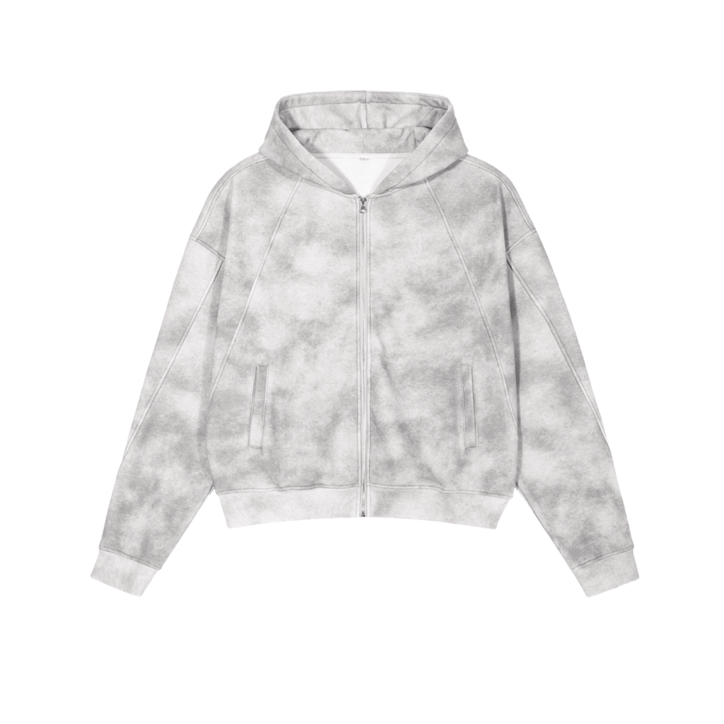 OEM Dirty Washed Zip Thru Hoodie Unisex