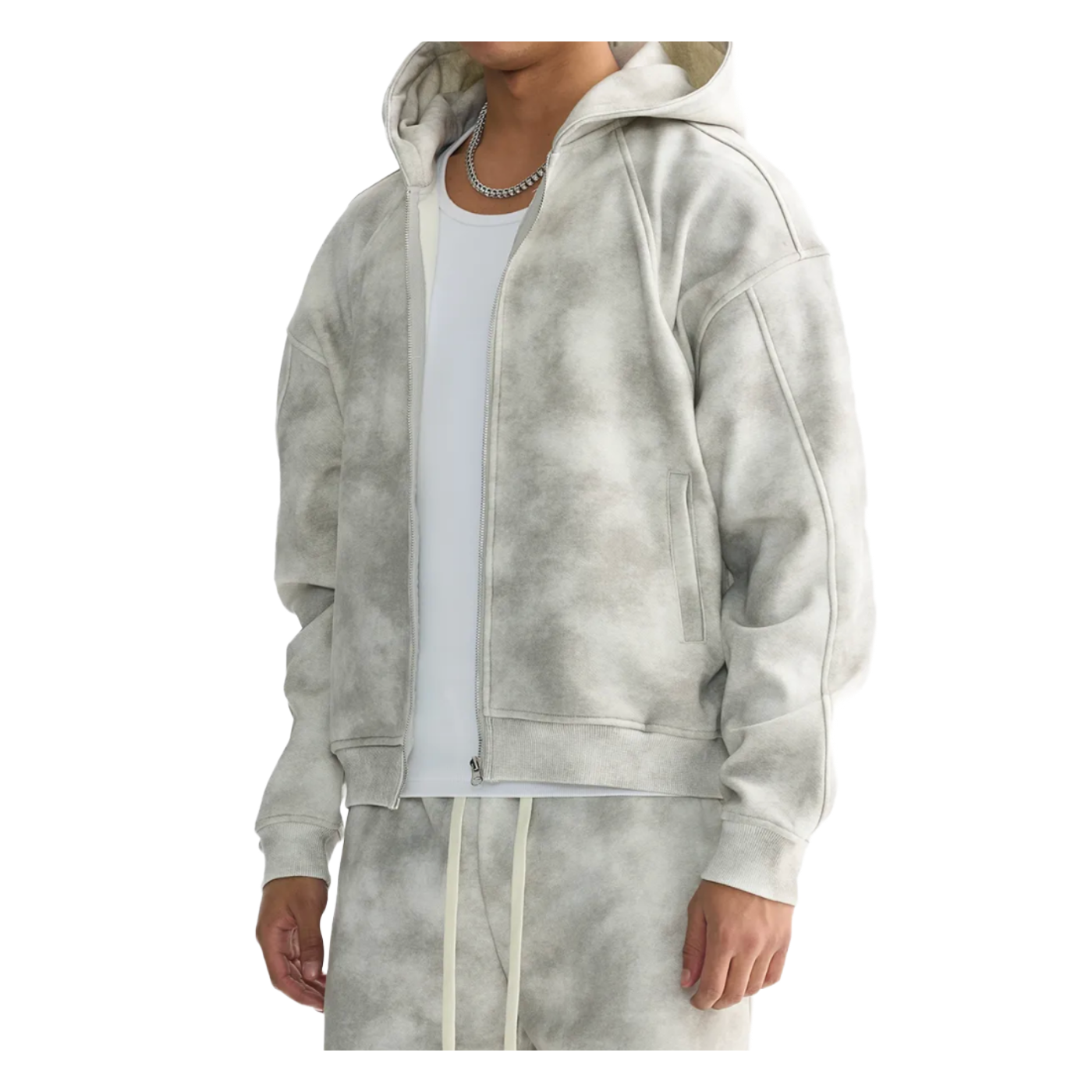 OEM Dirty Washed Zip Thru Hoodie Unisex