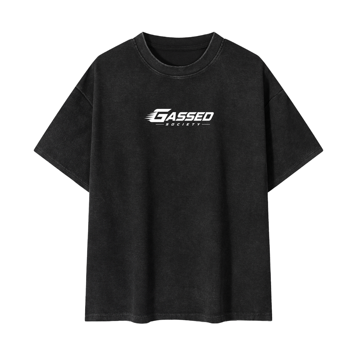 OEM Washed Waffle Knit T-Shirt