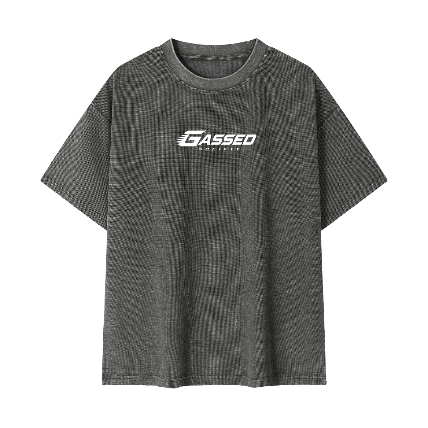 OEM Washed Waffle Knit T-Shirt
