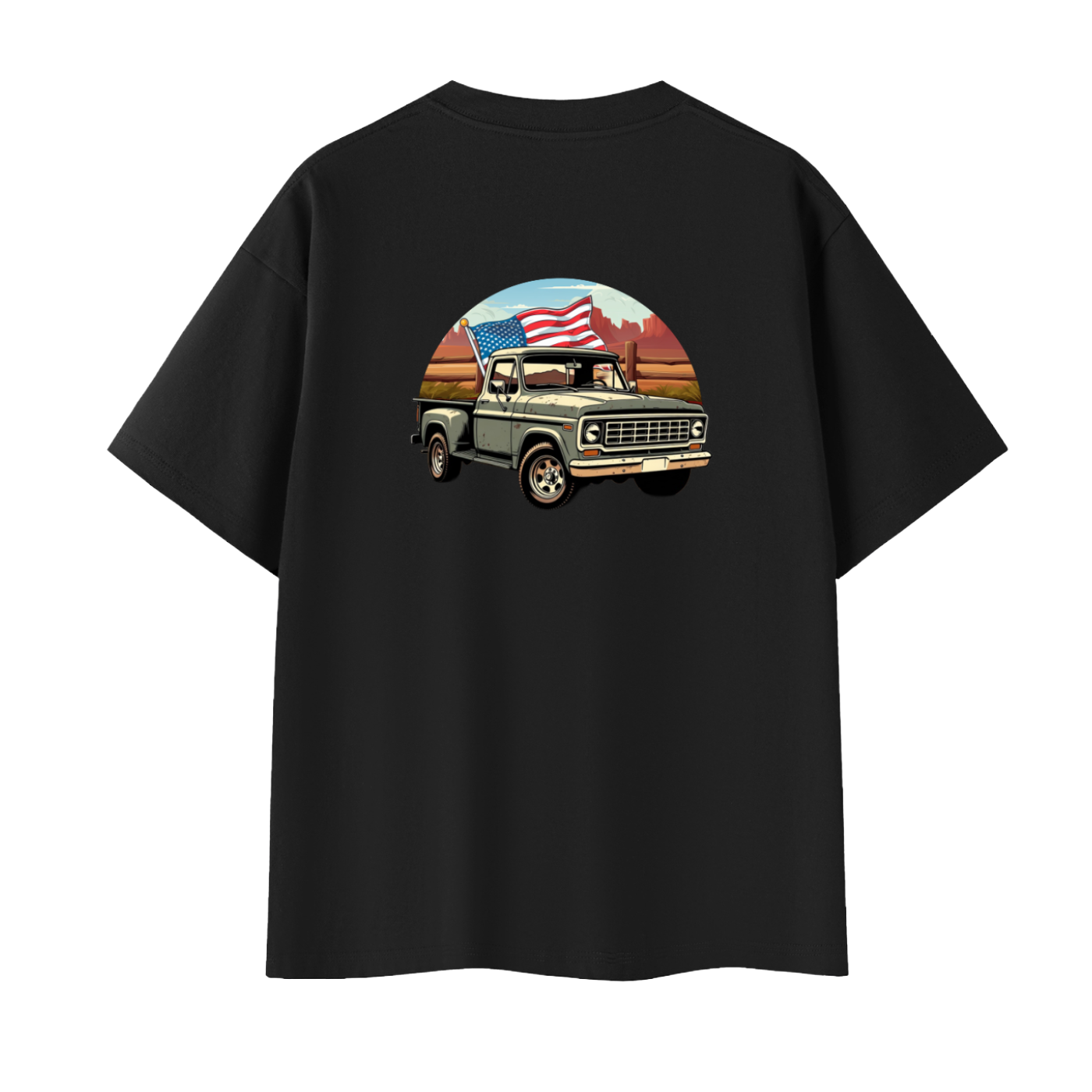 Desert Pick Up Truck Oversized Tee Unisex