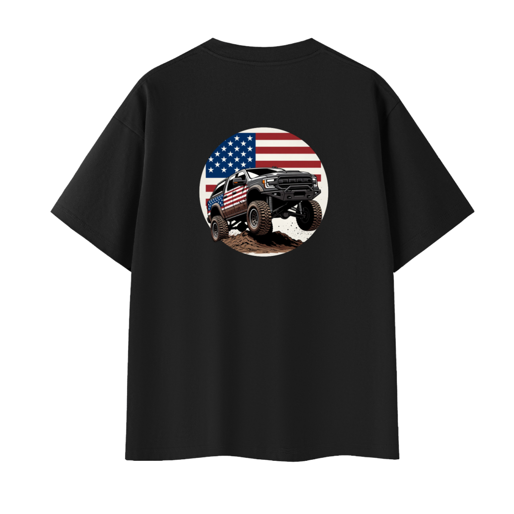 USA Monster Truck Oversized Tee Unisex