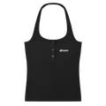 OEM Womens Essential Ribbed Henley Tank Top