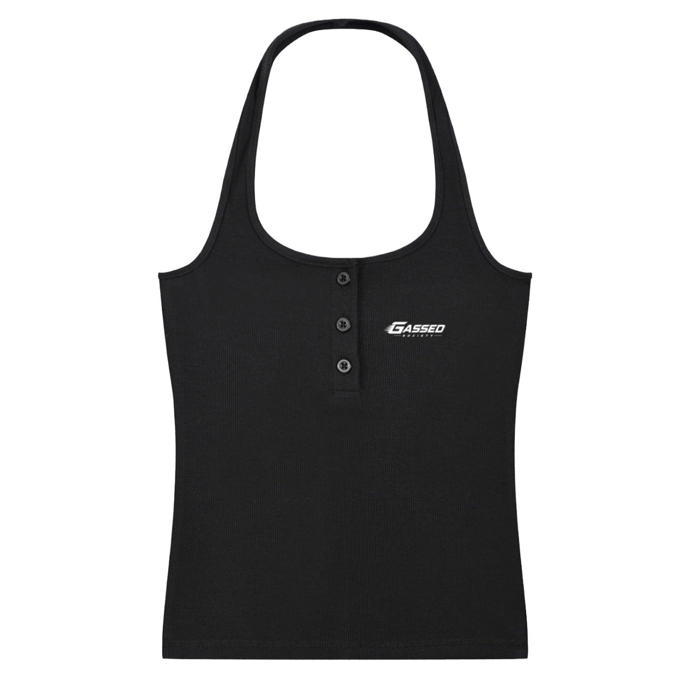 OEM Womens Essential Ribbed Henley Tank Top