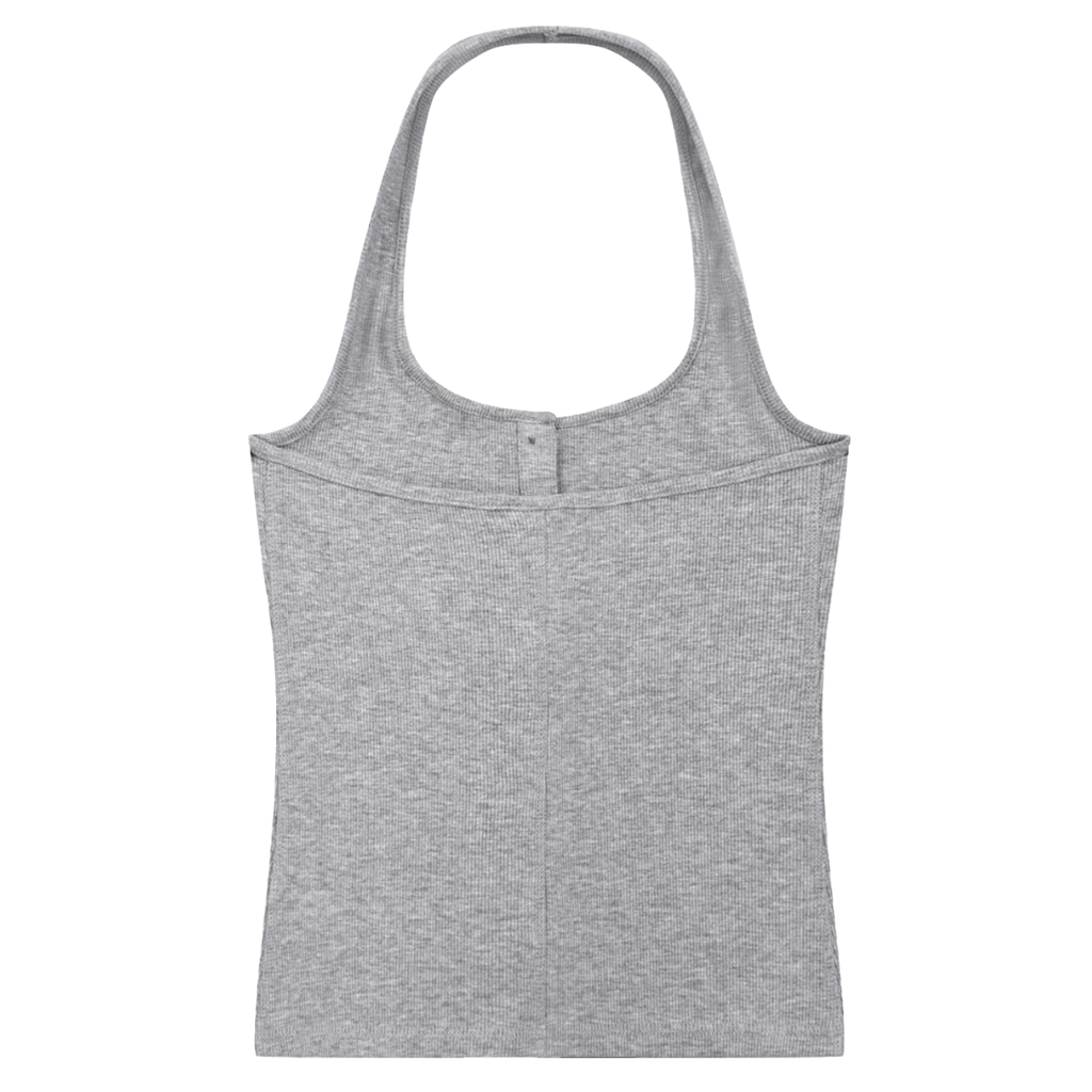 OEM Womens Essential Ribbed Henley Tank Top