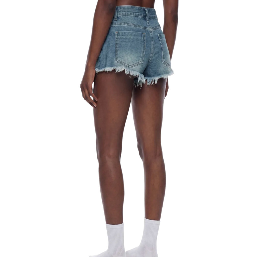 OEM Womens Wash Raw Hem Denim Shorts