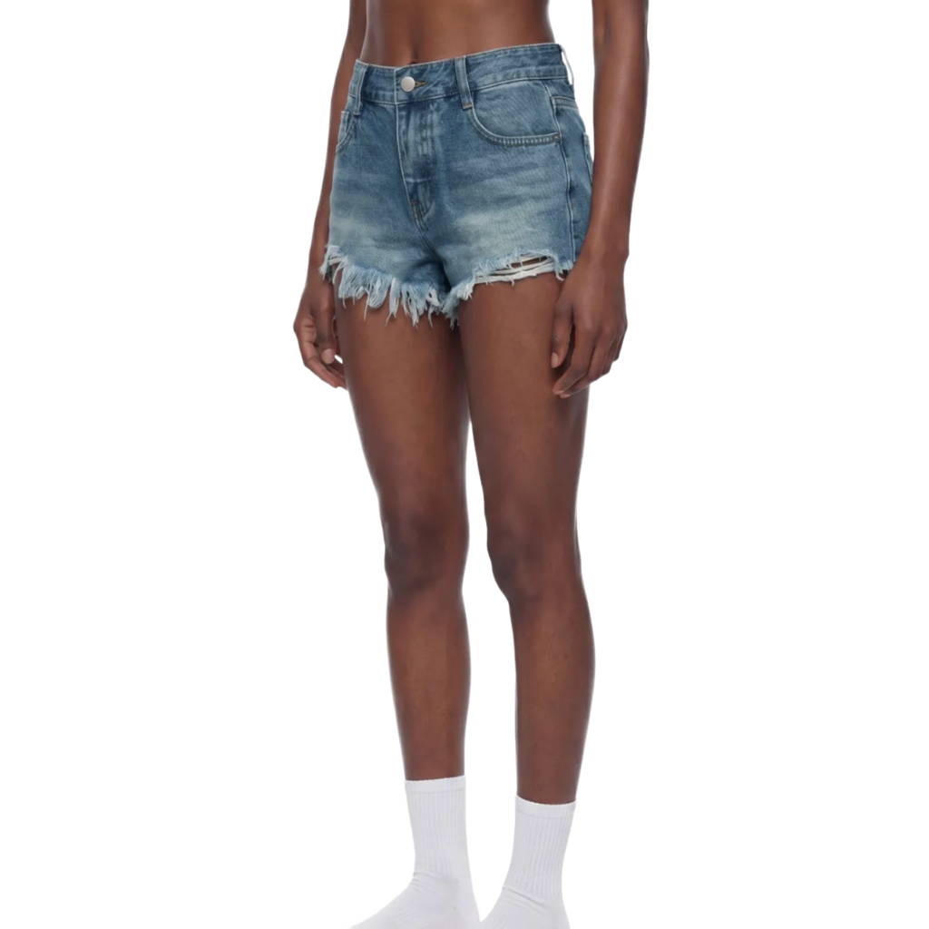 OEM Womens Wash Raw Hem Denim Shorts
