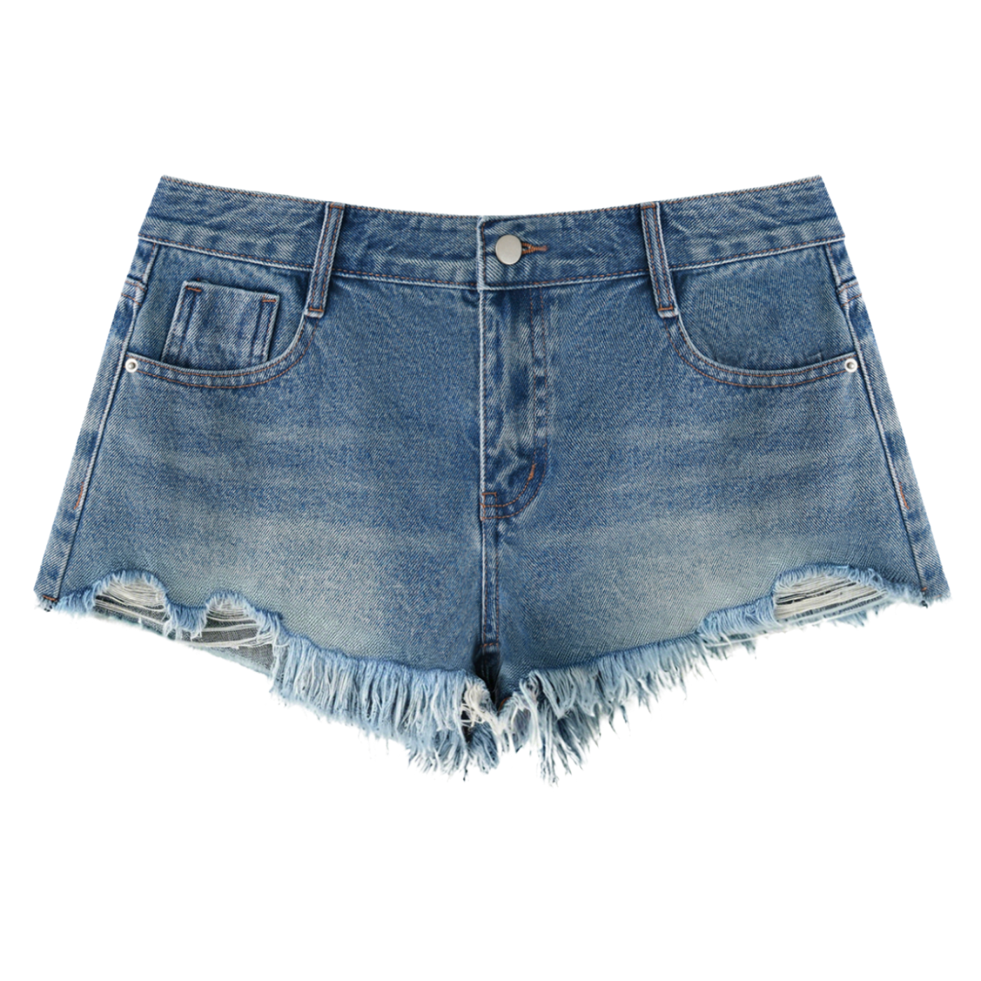 OEM Womens Wash Raw Hem Denim Shorts