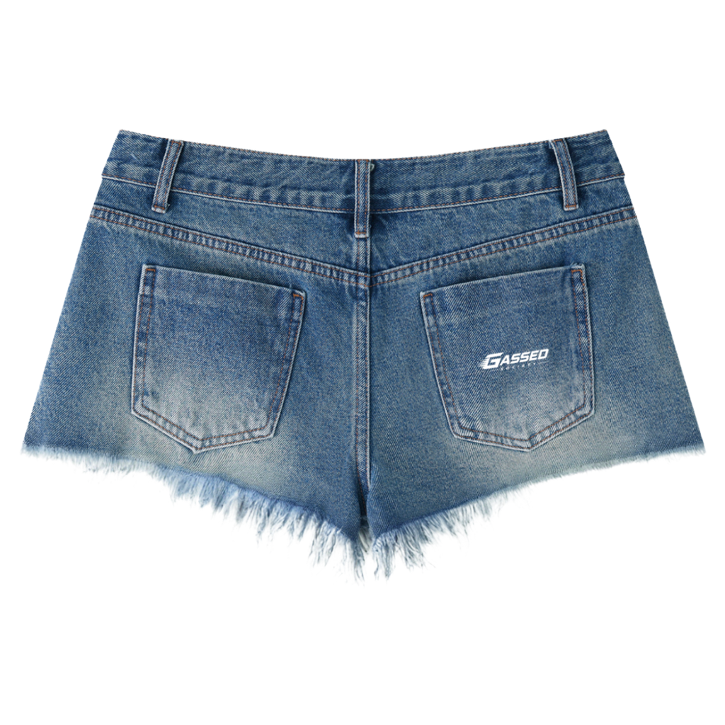 OEM Womens Wash Raw Hem Denim Shorts
