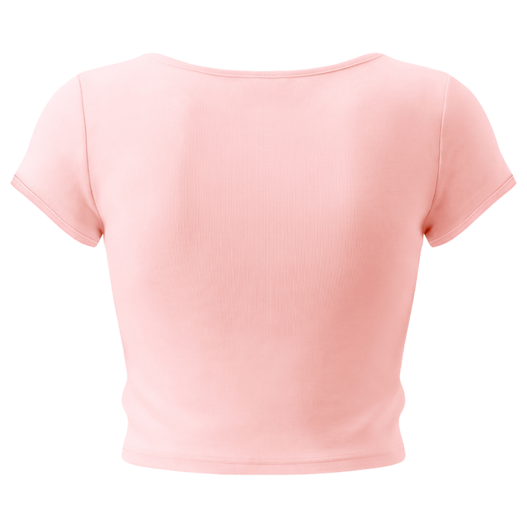 OEM Womens Essential Slim Cap Sleeve Crop T-Shirt