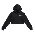OEM Womens Essential Cropped Zip-Up Hoodie