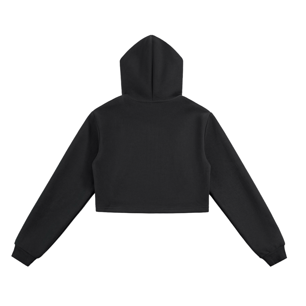 OEM Womens Essential Cropped Zip-Up Hoodie