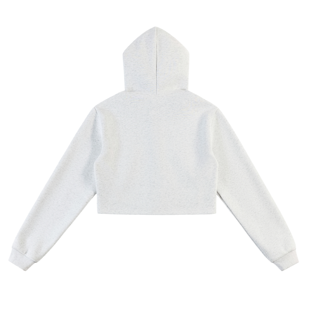 OEM Womens Essential Cropped Zip-Up Hoodie
