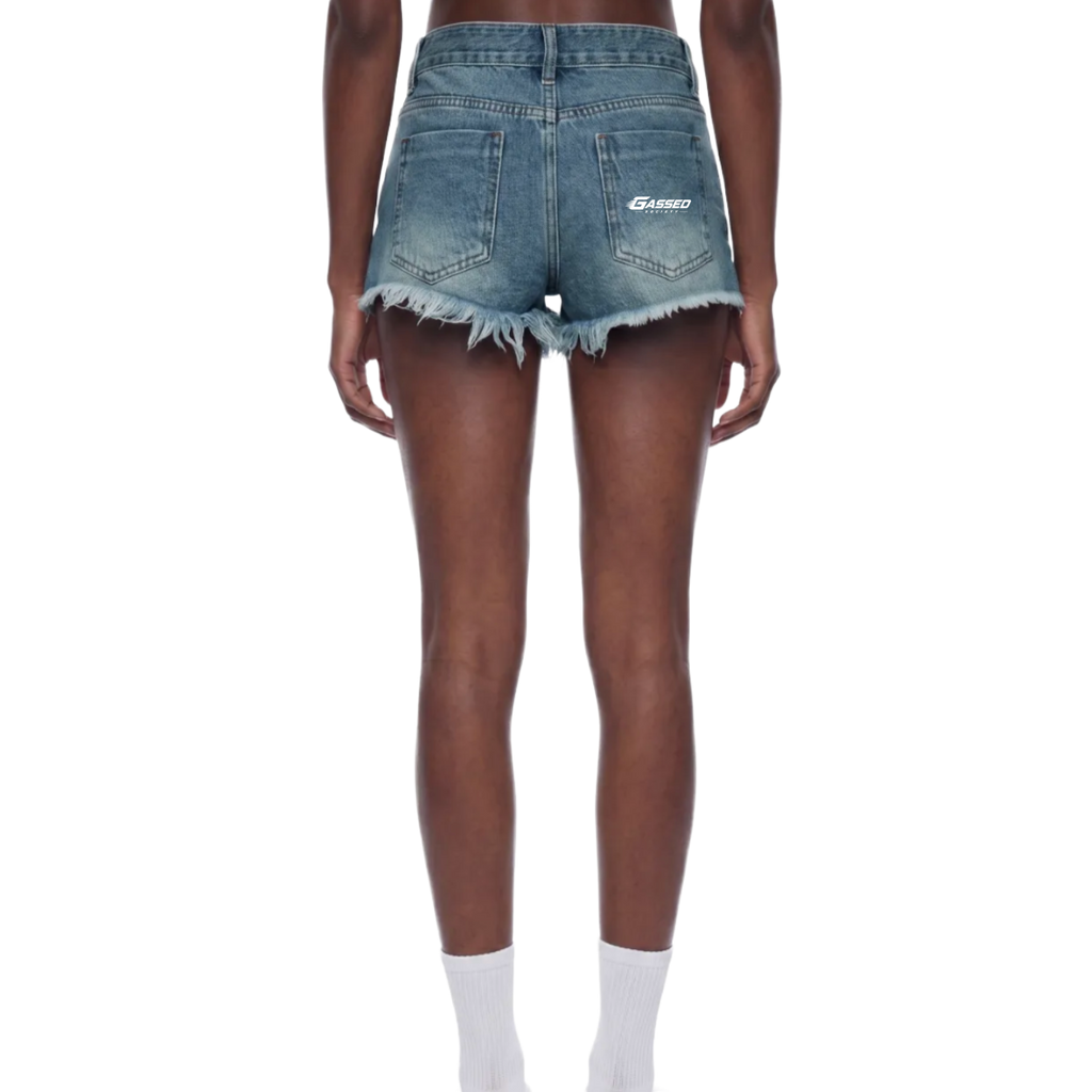 OEM Womens Wash Raw Hem Denim Shorts